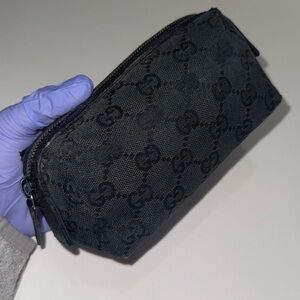 ❌ SOLD ❌ Gucci Dark Gray Monogram Toiletry Bag